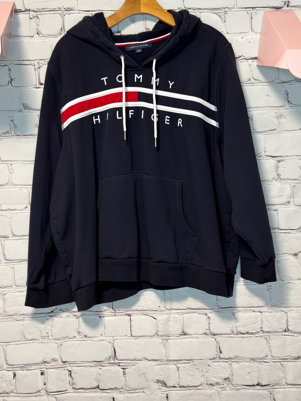 TOMMY HILFIGER SPELL OUT SWEATSHIRT HOODIE CASUAL OUTERWEAR LOUNGE SIZE 3X